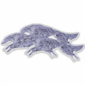 Lavendel Leaping Borzoi Die Cut Vinyl Sticker (Voorkant)