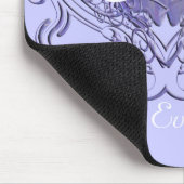 Lavendel  leeuwen met wervelingen Monogram Muismat (Hoek)