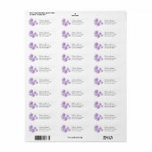 Lavendel lelie bruiloft Return Address Label (Full Sheet)