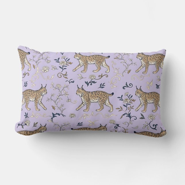Lavendel Lendenkussen Chinoiserie Design Kussen (Voorkant)