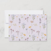 Lavendel Lente Bloemenwei Bruiloft QR Code RSVP Kaartje (Achterkant)