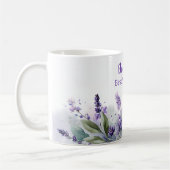 Lavendel Lente Bloemige Beste Moeder Ooit Koffiemok (Links)