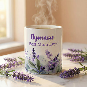 Lavendel Lente Bloemige Beste Moeder Ooit Koffiemok