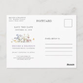Lavendel Lente Wilde Bloemenweide Bewaar de Datum Briefkaart (Achterkant)