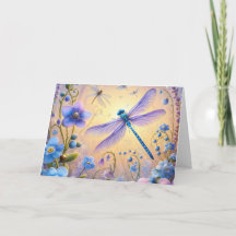 Lavendel Libelle Verjaardagskaart