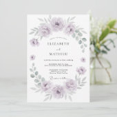 Lavendel Licht Lentewedding Kaart (Staand voorkant)