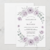 Lavendel Licht Lentewedding Kaart (Voorkant / Achterkant)