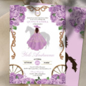 Lavendel Licht Paarse Charra Quinceanera Kaart