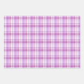 Lavendel, Licht Roze & Witte Plaid Inpakpapier Vel (Voorkant 3)