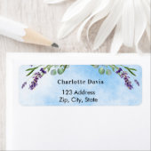 Lavendel lichtblauw groen retouradreslabel etiket (Insitu)