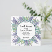 Lavendel Liefde Bloemen Eucalyptus Vrijgezellenfee Kaart (Staand voorkant)