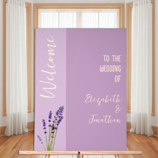 Lavendel Liefde Bruiloft Acryl Bord