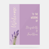 Lavendel Liefde Bruiloft Acryl Bord (Voorkant)