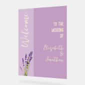 Lavendel Liefde Bruiloft Acryl Bord (Hoek)