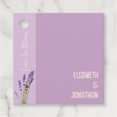 Lavendel Liefde Bruiloft Bedankjes Labels (Voorkant)