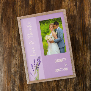 Lavendel Liefde Bruiloft Bedankkaart