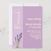 Lavendel Liefde Bruiloft Brunch Kaart (Voorkant)