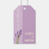 Lavendel Liefde Bruiloft Cadeaulabel (Voorkant)