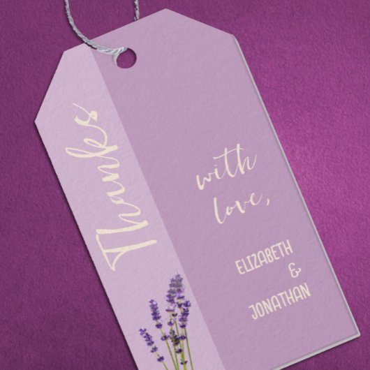 Lavendel Liefde Bruiloft Cadeaulabel