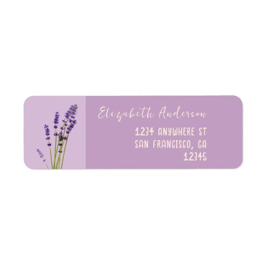 Lavendel Liefde Bruiloft Etiket (Voorkant)