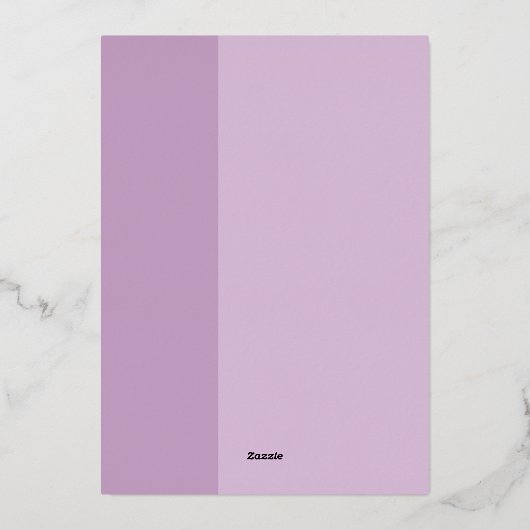 Lavendel Liefde Bruiloft Folie Uitnodiging (Achterkant)