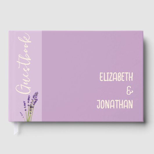 Lavendel Liefde Bruiloft Gastenboek (Voorkant)