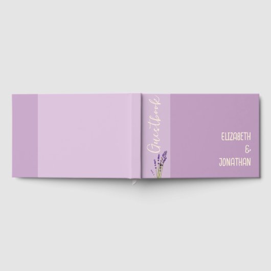 Lavendel Liefde Bruiloft Gastenboek (Volledig)