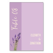 Lavendel Liefde Bruiloft Kaart (Achterkant)