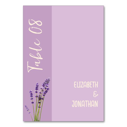 Lavendel Liefde Bruiloft Kaart (Achterkant)