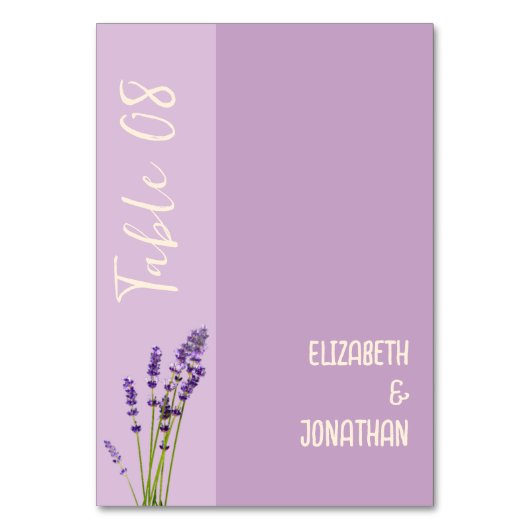 Lavendel Liefde Bruiloft Kaart (Voorkant)