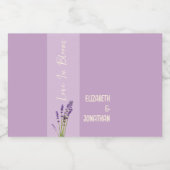 Lavendel Liefde Bruiloft Likeurfles Etiket (Enkel label)