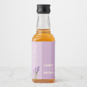 Lavendel Liefde Bruiloft Likeurfles Etiket (Voorkant)