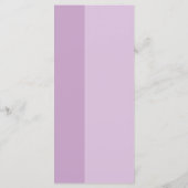 Lavendel Liefde Bruiloft Menu (Achterkant)