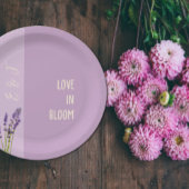 Lavendel Liefde Bruiloft Papieren Bordje