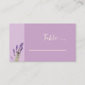 Lavendel Liefde Bruiloft Plaatskaartje (Voorkant)
