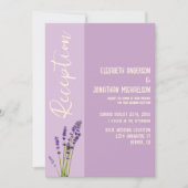 Lavendel liefde bruiloft receptie kaart (Voorkant)