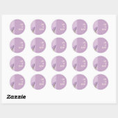 Lavendel Liefde Bruiloft Ronde Sticker (Vel)