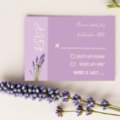 Lavendel Liefde Bruiloft RSVP Kaartje