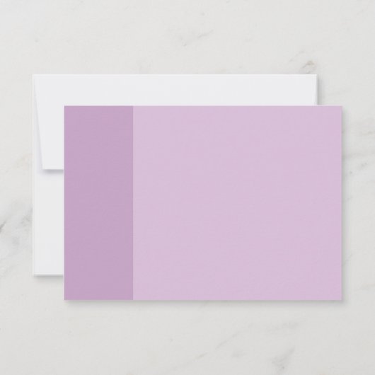 Lavendel Liefde Bruiloft RSVP Kaartje (Achterkant)