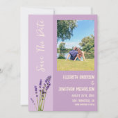 Lavendel Liefde Bruiloft Save The Date (Voorkant)