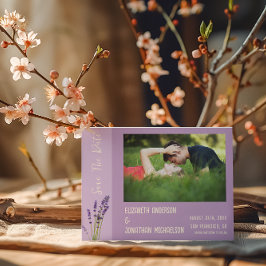 Lavendel Liefde Bruiloft Save The Date