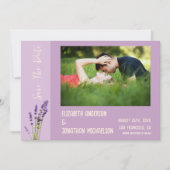 Lavendel Liefde Bruiloft Save The Date (Voorkant)