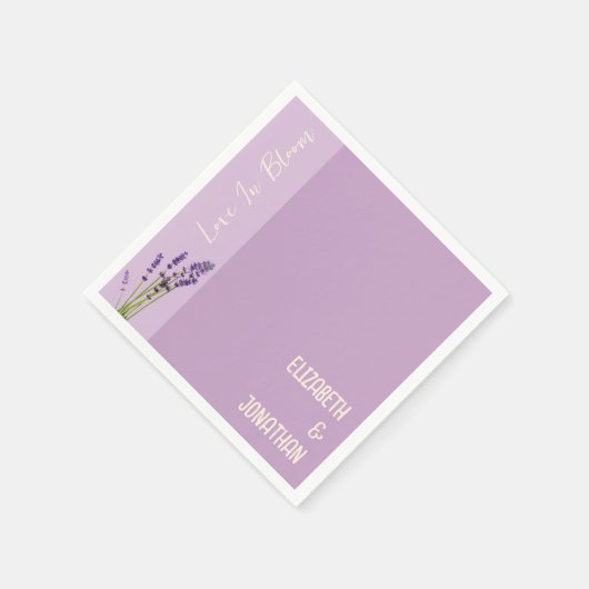 Lavendel Liefde Bruiloft Servet (Hoek)