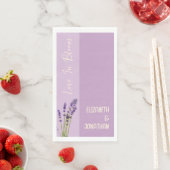 Lavendel Liefde Bruiloft Servet (Insitu)