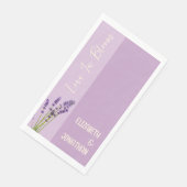 Lavendel Liefde Bruiloft Servet (Hoek)