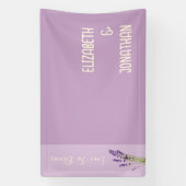 Lavendel Liefde Bruiloft Spandoek (Verticaal)