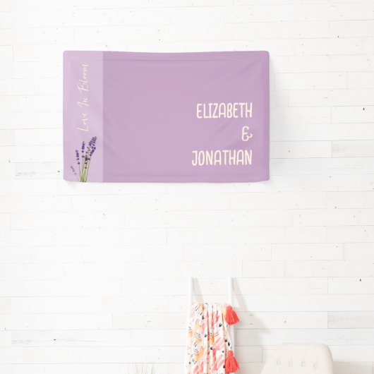 Lavendel Liefde Bruiloft Spandoek (Insitu)