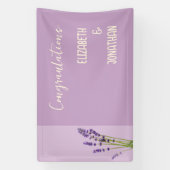 Lavendel Liefde Bruiloft Spandoek (Verticaal)