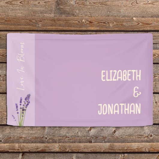 Lavendel Liefde Bruiloft Spandoek