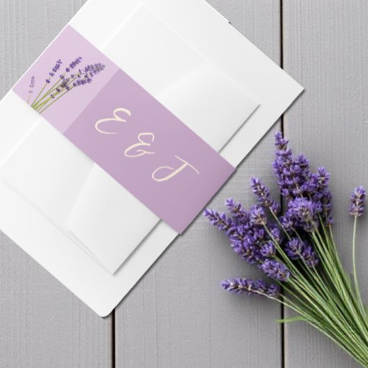 Lavendel Liefde Bruiloft Uitnodigingen Wikkel